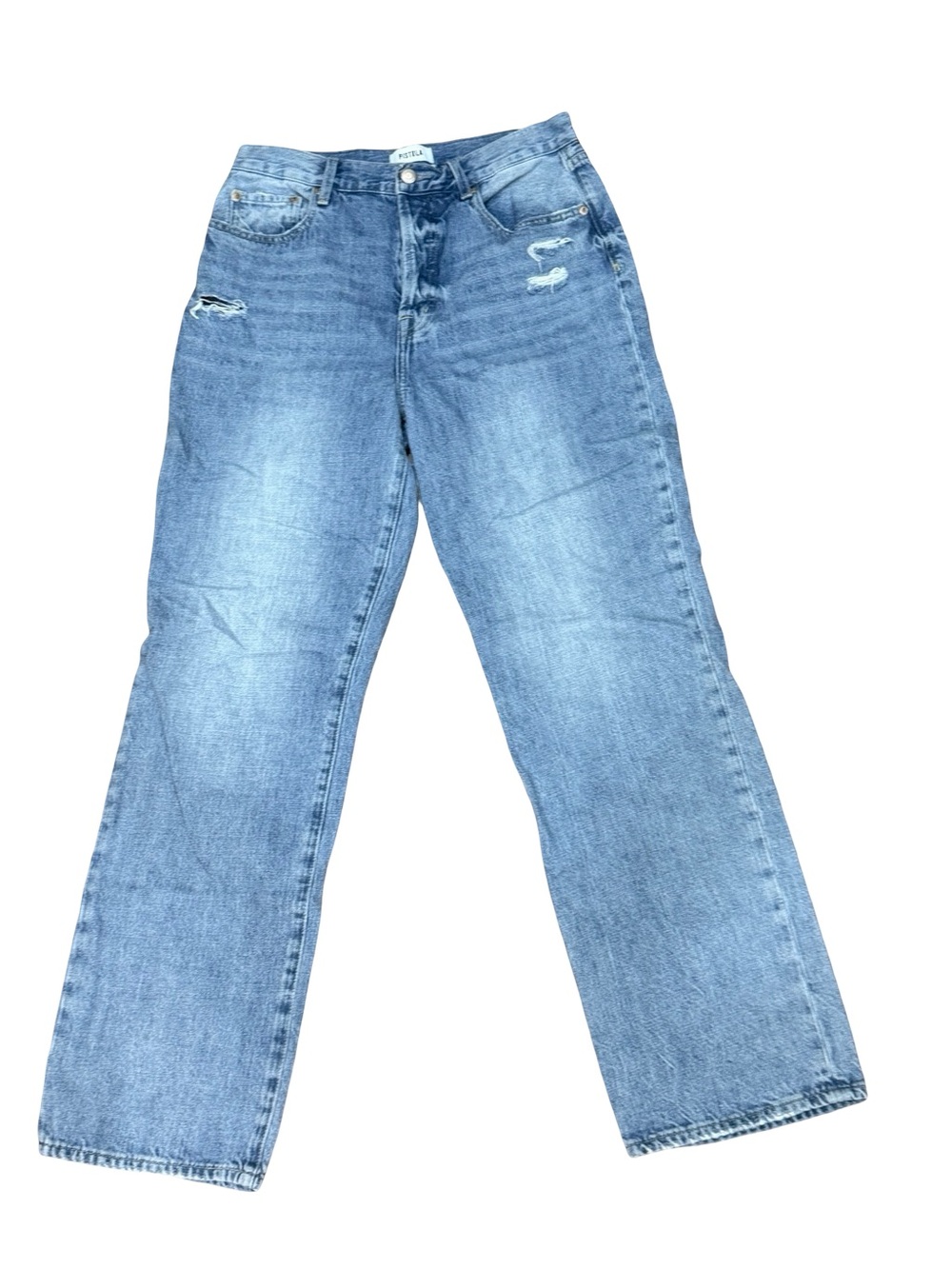 👖 Pistola Cassie Super High Rise Straight Jeans Medium Wash Size 29